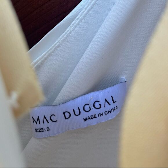 MAC DUGGAL Sleeveless Faux Wrap Draped Gown Size 2 - Picture 7 of 10